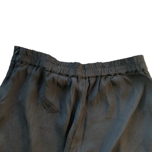 Ritu Kumar Wide Leg Pants Women's Pockets Sz Large Dressy Black High Rise Ankle - Picture 5 of 9